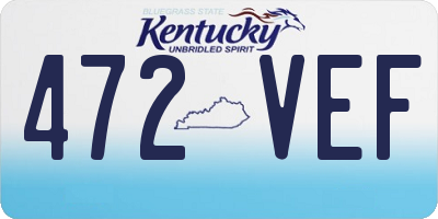 KY license plate 472VEF