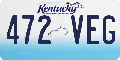 KY license plate 472VEG