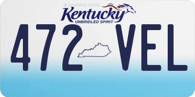 KY license plate 472VEL