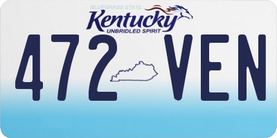 KY license plate 472VEN