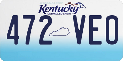 KY license plate 472VEO