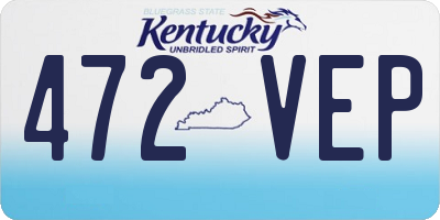 KY license plate 472VEP