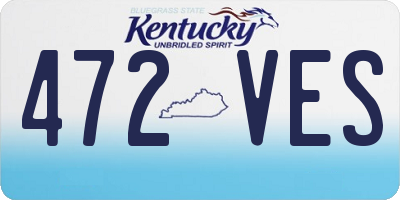 KY license plate 472VES