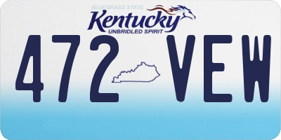 KY license plate 472VEW
