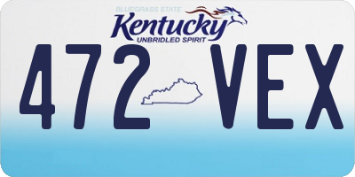 KY license plate 472VEX