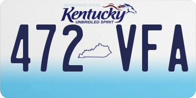 KY license plate 472VFA