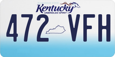 KY license plate 472VFH