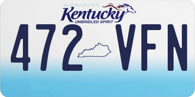 KY license plate 472VFN