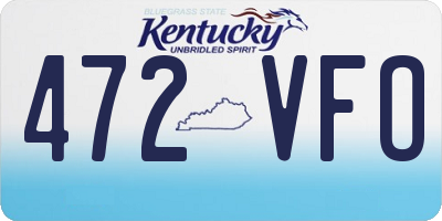 KY license plate 472VFO