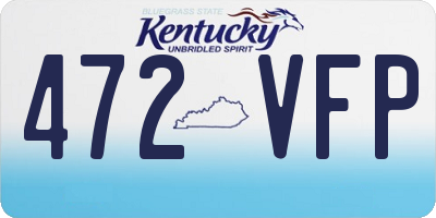 KY license plate 472VFP