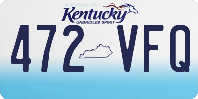 KY license plate 472VFQ