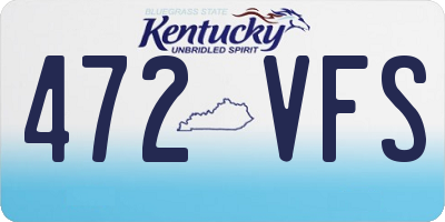 KY license plate 472VFS