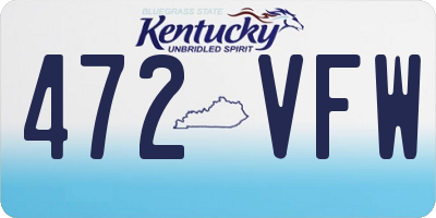 KY license plate 472VFW