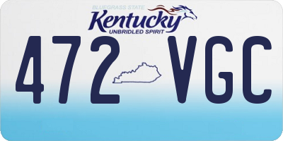 KY license plate 472VGC