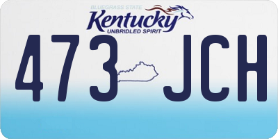 KY license plate 473JCH