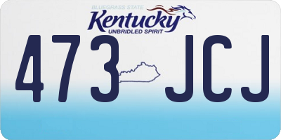 KY license plate 473JCJ