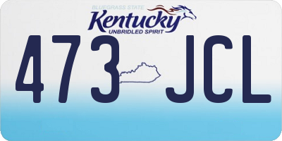 KY license plate 473JCL