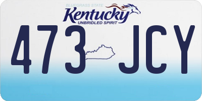 KY license plate 473JCY