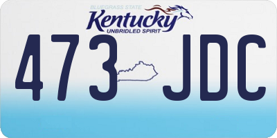 KY license plate 473JDC