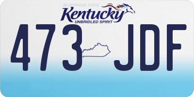 KY license plate 473JDF
