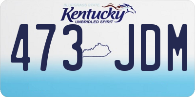 KY license plate 473JDM
