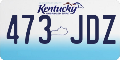 KY license plate 473JDZ