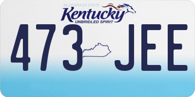 KY license plate 473JEE