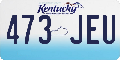 KY license plate 473JEU