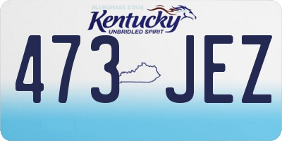 KY license plate 473JEZ