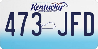 KY license plate 473JFD