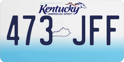 KY license plate 473JFF