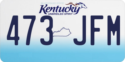 KY license plate 473JFM