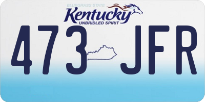 KY license plate 473JFR