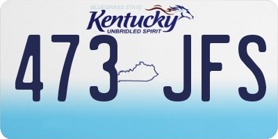 KY license plate 473JFS