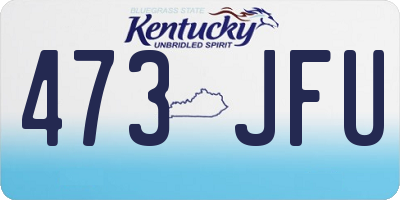 KY license plate 473JFU
