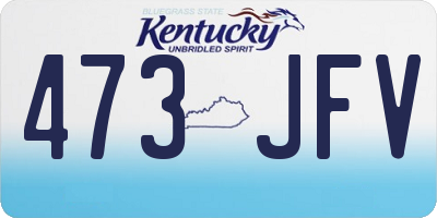 KY license plate 473JFV