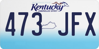 KY license plate 473JFX