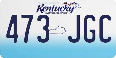 KY license plate 473JGC