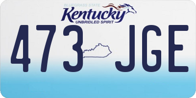 KY license plate 473JGE