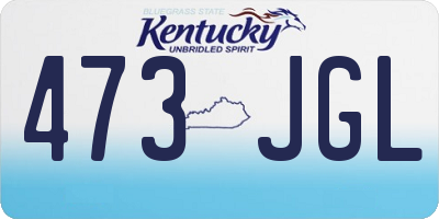 KY license plate 473JGL