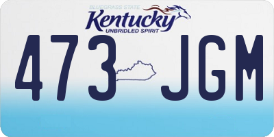 KY license plate 473JGM