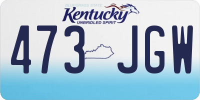 KY license plate 473JGW