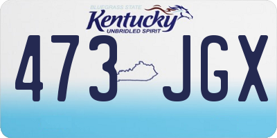 KY license plate 473JGX