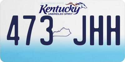 KY license plate 473JHH