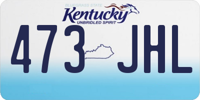 KY license plate 473JHL