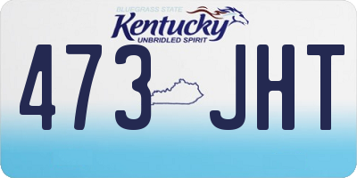 KY license plate 473JHT