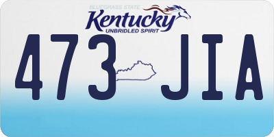 KY license plate 473JIA