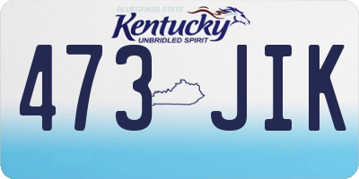 KY license plate 473JIK