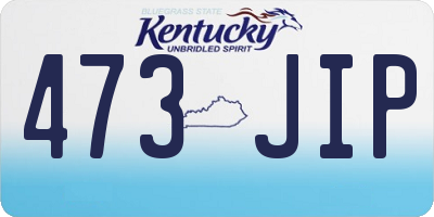 KY license plate 473JIP