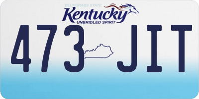 KY license plate 473JIT